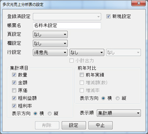 多次元分析表