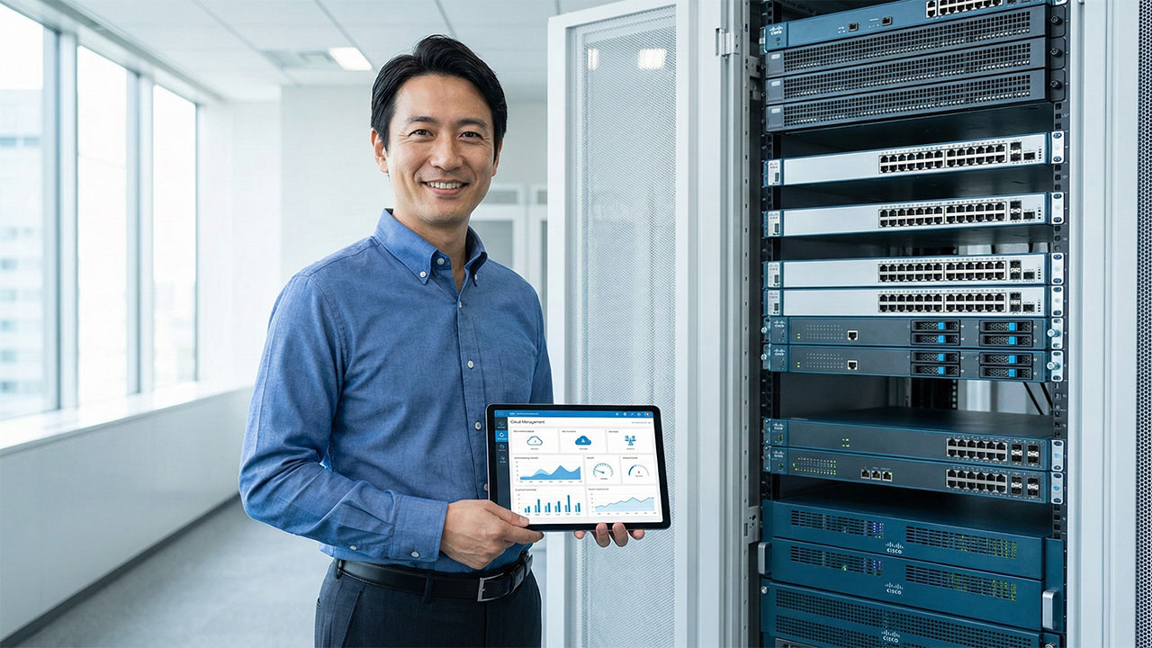 ネットワークの再設計による統合と、可視化・一元管理による最適化